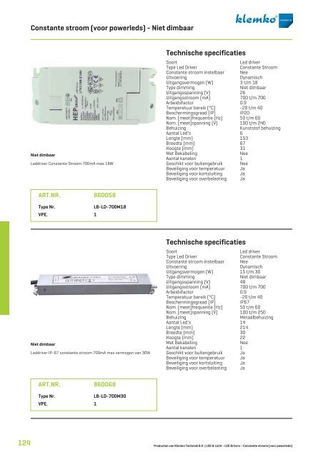 Catalogus Led & Licht - Klemko