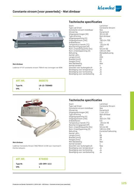 Catalogus Led & Licht - Klemko