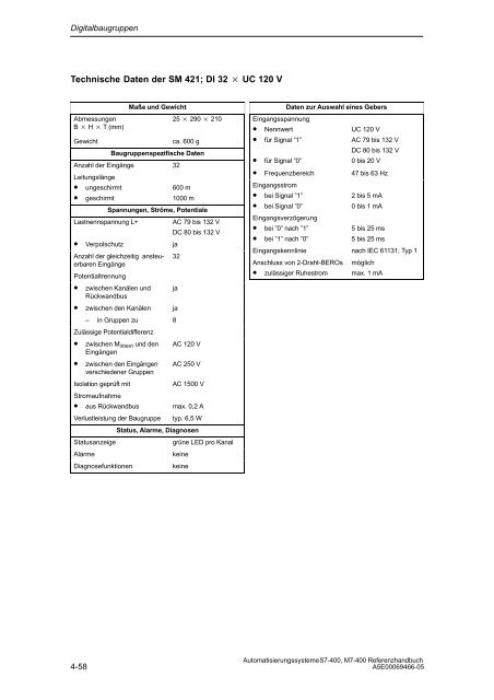 S7_400 Baugruppendaten - H