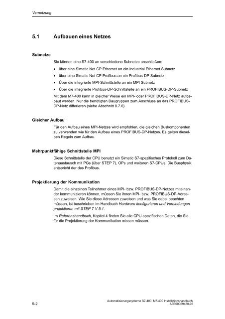 Automatisierungssysteme S7-400, M7-400 Aufbauen - H