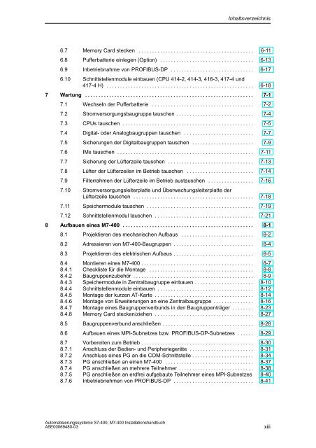 Automatisierungssysteme S7-400, M7-400 Aufbauen - H