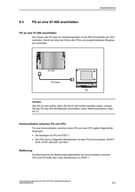 Automatisierungssysteme S7-400, M7-400 Aufbauen - H