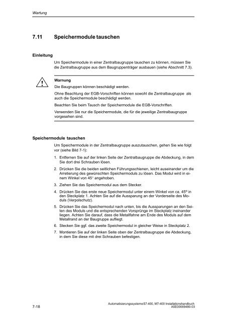 Automatisierungssysteme S7-400, M7-400 Aufbauen - H