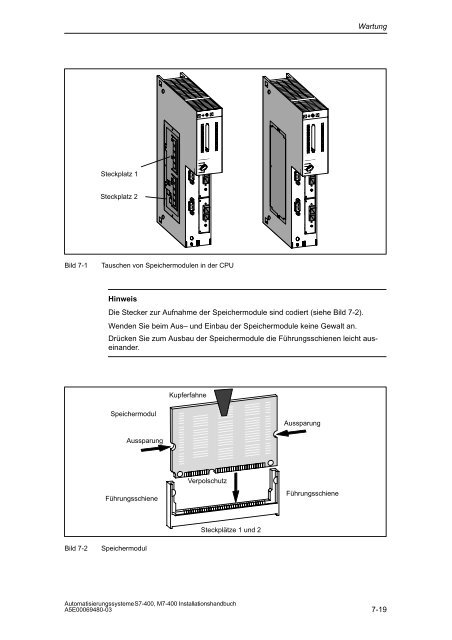 Automatisierungssysteme S7-400, M7-400 Aufbauen - H