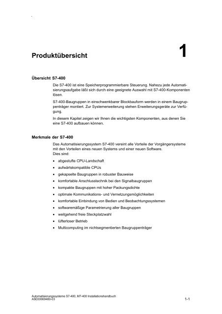 Automatisierungssysteme S7-400, M7-400 Aufbauen - H