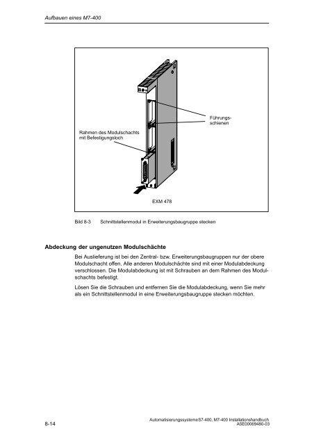 Automatisierungssysteme S7-400, M7-400 Aufbauen - H