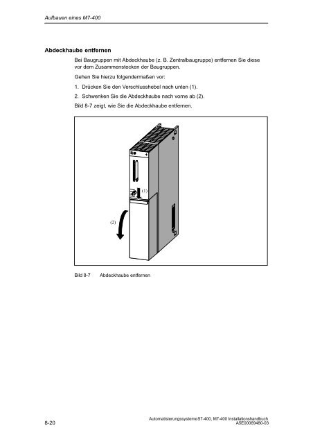 Automatisierungssysteme S7-400, M7-400 Aufbauen - H