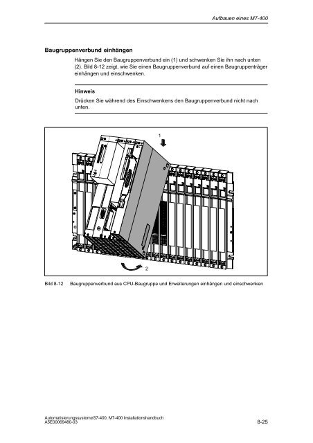 Automatisierungssysteme S7-400, M7-400 Aufbauen - H