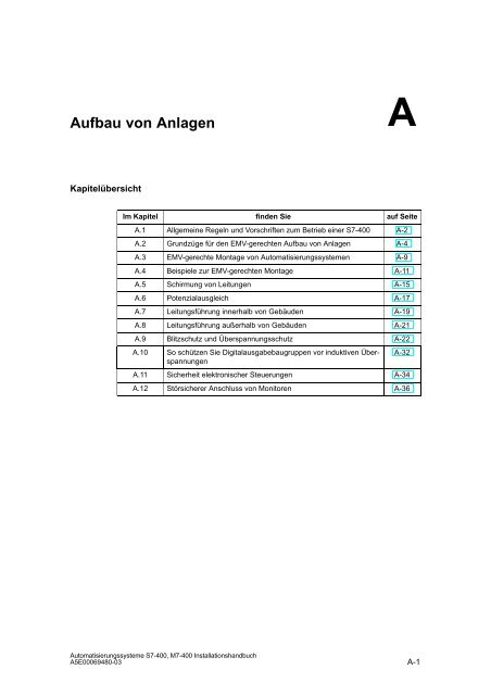 Automatisierungssysteme S7-400, M7-400 Aufbauen - H