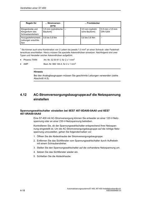 Automatisierungssysteme S7-400, M7-400 Aufbauen - H