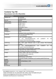 Container Typ 700 - Kleusberg GmbH & Co. KG