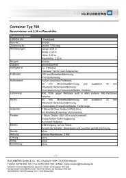 Container Typ 700 - Kleusberg GmbH & Co. KG