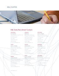 K&L Gates Recruitment Contacts