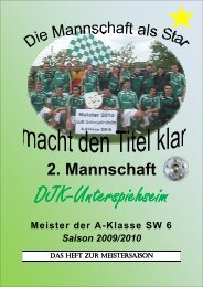 Das Heft zur Meisterschaft - SV DJK Unterspiesheim