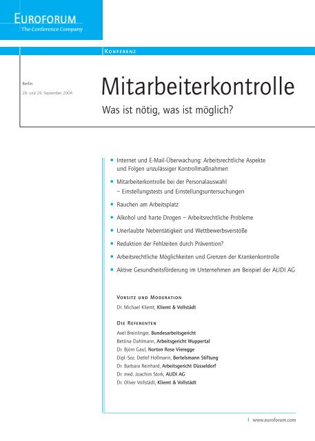 Mitarbeiterkontrolle Kliemt Vollsta Dt