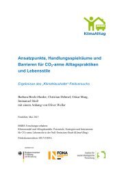 Ansatzpunkte, Handlungsspielräume und Barrieren für CO2-arme ...