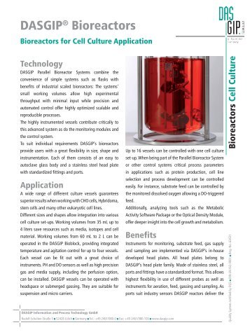 Bioreactor Overview Cell Culture - DASGIP