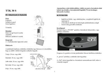 Trotec TTK 30S használati útmutató - Klíma Áruház Épületgépészeti ...