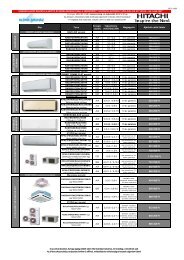 Hitachi végfelhasználói árlista