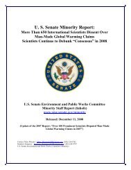 U. S. Senate Minority Report: - Klimaforschung