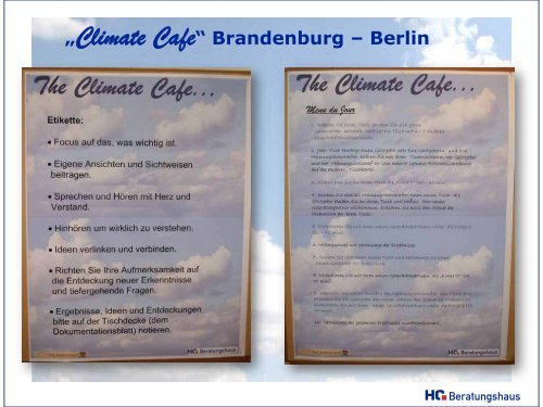 Climate Cafe Brandenburg Berlin