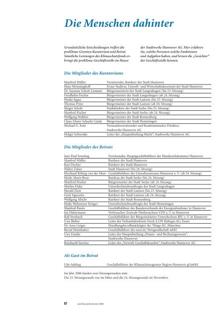 proKlima - Klimaschutzportal der Region Hannover