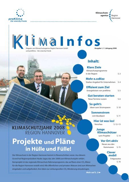 Projekte und PlÃ¤ne - Klimaschutzportal der Region Hannover