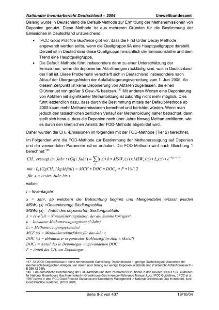 Deutsches Treibhausgasinventar 1990 - 2002 - Umweltbundesamt