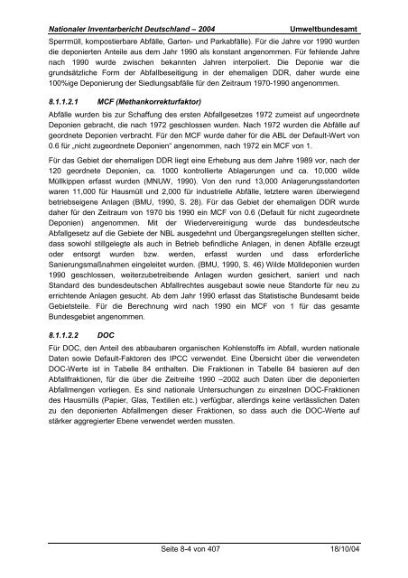 Deutsches Treibhausgasinventar 1990 - 2002 - Umweltbundesamt