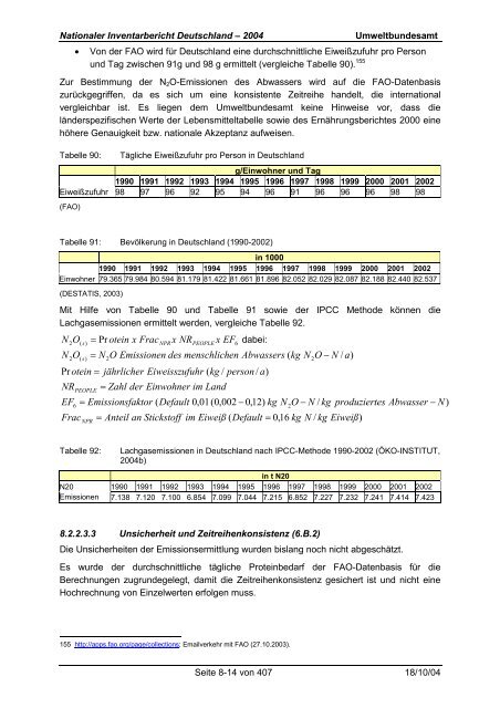 Deutsches Treibhausgasinventar 1990 - 2002 - Umweltbundesamt