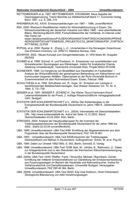 Deutsches Treibhausgasinventar 1990 - 2002 - Umweltbundesamt