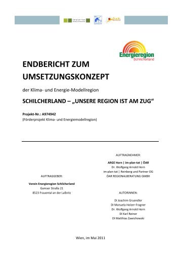 Umsetzungskonzept - Ãbersichtskarte der Klima- und Energie ...