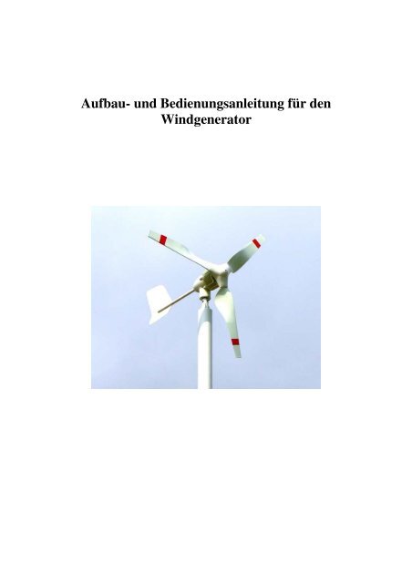 Aufbau- und Bedienungsanleitung fÃ¼r den ... - Klimaworld24