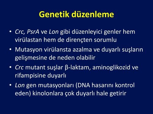 Pseudomonas, Stenotrophomonas ve Burkholderia TÃ¼rleri - Klimik