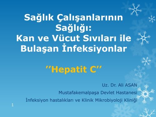 Kan ve VÃ¼cut SÄ±vÄ±larÄ± ile BulaÅan Ä°nfeksiyonlar Hepatit C - Klimik