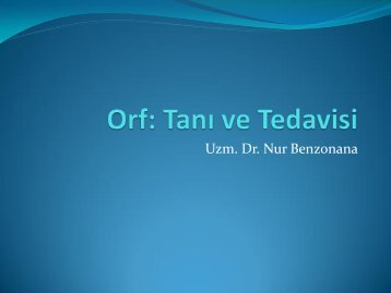 Orf: TanÄ± ve Tedavisi - Klimik