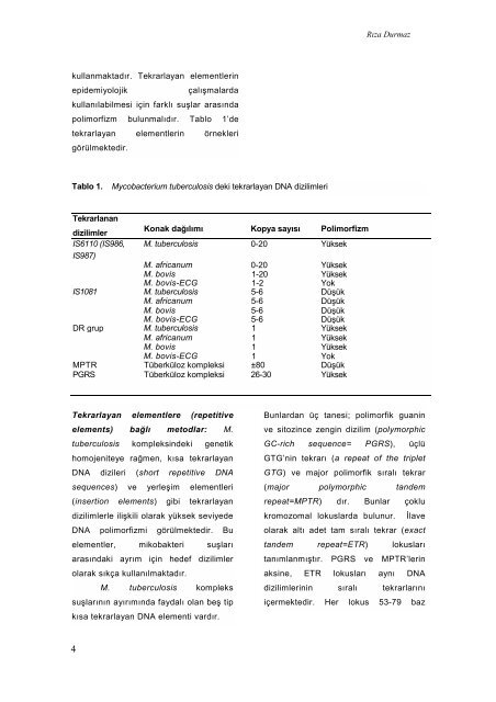 TÃ¼berkÃ¼lozun Epidemiyolojik AraÅtÄ±rmalarÄ±nda ... - Klimik