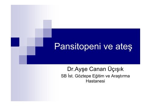 Pansitopeni ve ateÅ - Klimik