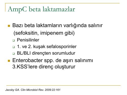 Gram Negatif Enterik Bakterilerde DirenÃ§ Sorunu ve ÃÃ¶zÃ¼m ... - Klimik