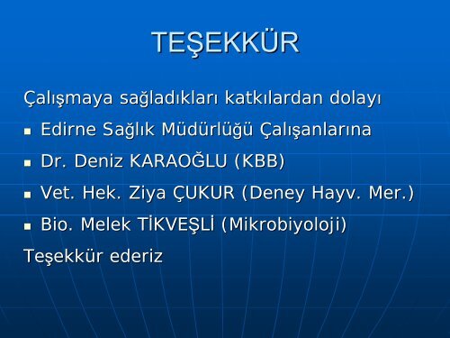 Trakya BÃ¶lgesinde 60 YÄ±l Sonra Ortaya ÃÄ±kan Tularemi - Klimik