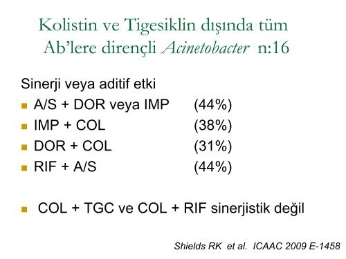 A. baumannii - Klimik