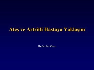 AteÅ ve artritli Hastaya yaklaÅÄ±m - Klimik