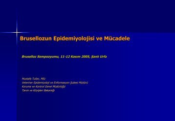 Brusellozun Epidemiyolojisi ve MÃ¼cadele - Klimik