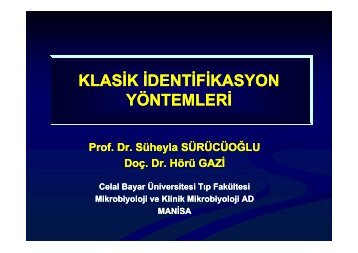 TÃ¼berkÃ¼loz basilinin identifikasyonu - Klimik