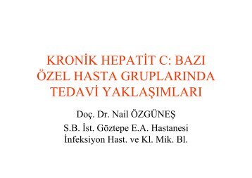 Kronik Viral Hepatitler: GÃ¼ncel GeliÅmeler - Klimik