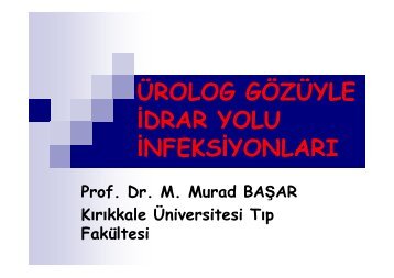 Ä°drar Yolu Ä°nfeksiyonlarÄ± - Klimik