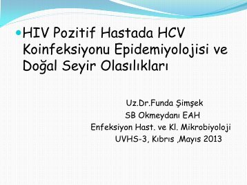 HBV-HIV ve HCV-HIV KOENFEKSÄ°YON TEDAVÄ°SÄ° - Klimik
