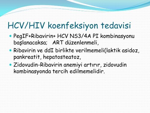 HBV-HIV ve HCV-HIV KOENFEKSÄ°YON TEDAVÄ°SÄ° - Klimik