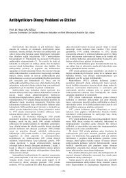 Antibiyotiklere DirenÃ§ Problemi ve Etkileri - Klimik Dergisi