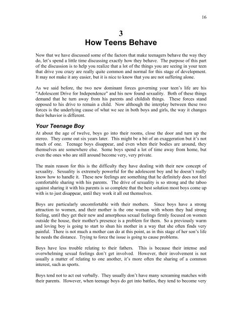 3 How Teens Behave